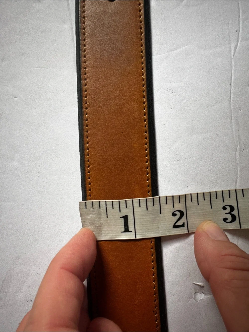 Allen Edmonds Men’s Walnut Genuine Leather 1 1/2” Dress Business Belt- Size 42